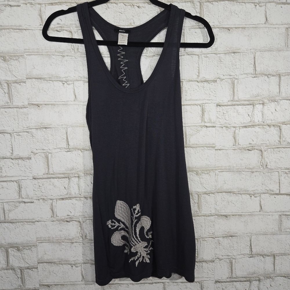 ENTI embroidered gray tank top